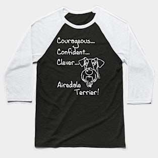 Clever Airedale Baseball T-Shirt